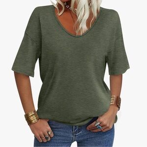 Elbow Sleeve V-Neck lg